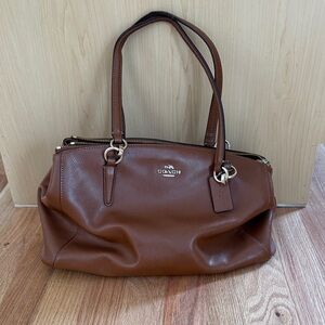 Coach Tan Leather Shoulder Bag